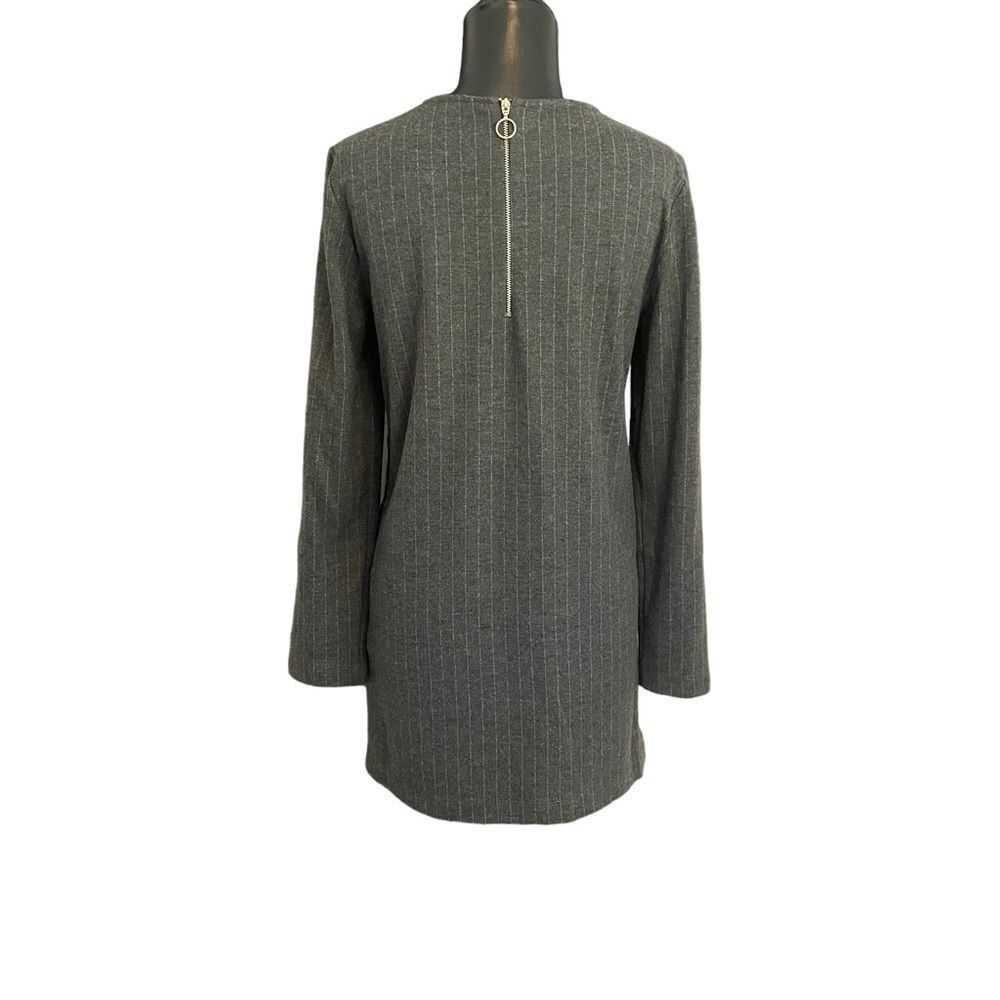 Womens Zara Long Length Gray Sweater Open Sides - Picture 2 of 11